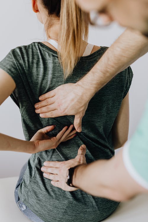 Women experiencing chronic back pain